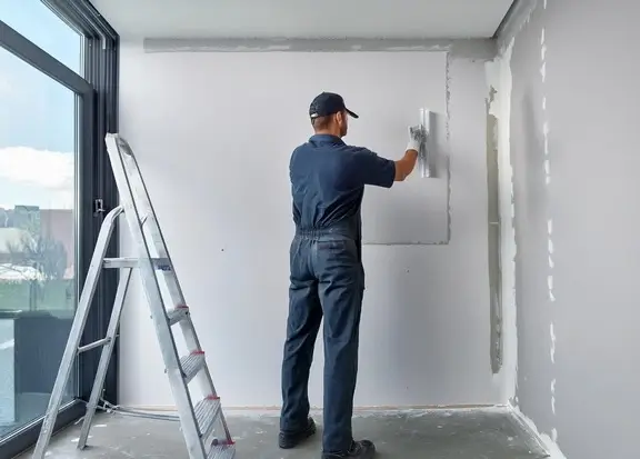 Parede de drywall em obra - gesseiro construtor em Moema.